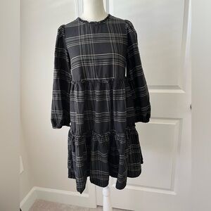 A.N.A a new approach Women's Plaid Mini Dress Plaid Academia LBD shapeless prep